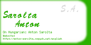 sarolta anton business card